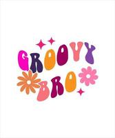 t-shirt groovy dro rétro groovy vecteur