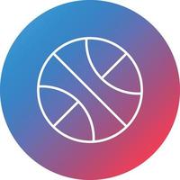 icône de fond de cercle dégradé de ligne de basket ball vecteur