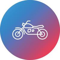 icône de fond de cercle de dégradé de ligne de moto vecteur