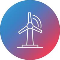 icône de fond de cercle dégradé de ligne d'énergie renouvelable vecteur