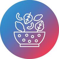 icône de fond de cercle dégradé de ligne de nourriture diététique vecteur
