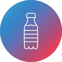 icône de fond de cercle dégradé de ligne de bouteille d'eau vecteur