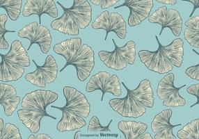 Vecteur à la main dessiné Gingko feuille Seamless Pattern