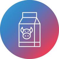 icône de fond de cercle dégradé ligne laitière vecteur