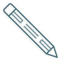 icône de deux couleurs de ligne de crayon vecteur