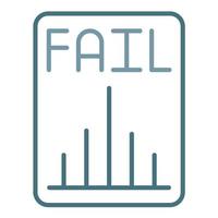 icône de deux couleurs de la ligne d'échec de l'entreprise vecteur