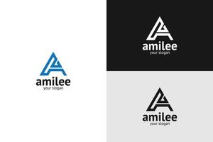 amilee un logo de lettre vecteur