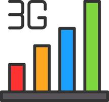 conception d'icône vectorielle 3g vecteur