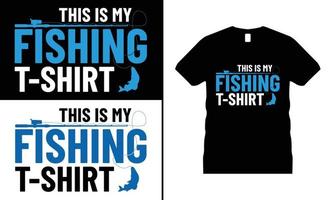 vecteur de conception de t-shirt amateur de pêche. utiliser pour t-shirt, tasses, autocollants, cartes, etc.