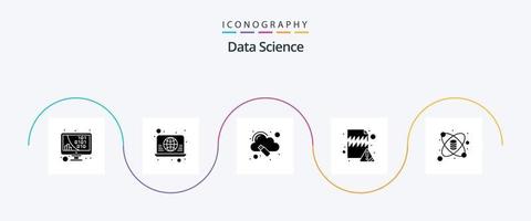 pack d'icônes glyphe 5 de science des données, y compris le fichier. document. global. Big Data. Les données vecteur