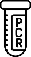 conception d'icône de vecteur de test pcr