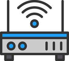 conception d'icône de vecteur de routeur