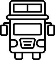 conception d'icône vectorielle de bus à deux étages vecteur