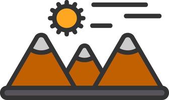 conception d'icône de vecteur de montagnes