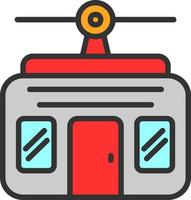 conception d'icône de vecteur de téléphérique