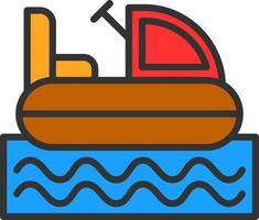 conception d'icône de vecteur de bateau tamponneur