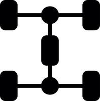 conception d'icône de vecteur de train de roulement