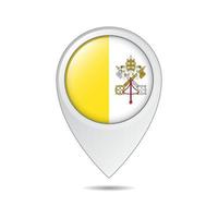 balise de localisation de la carte de la cité du vatican ou du drapeau saint-siège vecteur