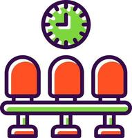 conception d'icône de vecteur de salle d'attente