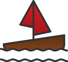 conception d'icône de vecteur de bateau à voile
