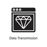 illustration de conception d'icône solide vecteur de transmission de données. symbole de conception et de développement sur fond blanc fichier eps 10