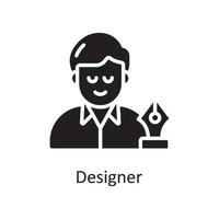 illustration de conception d'icône solide de vecteur de concepteur. symbole de conception et de développement sur fond blanc fichier eps 10