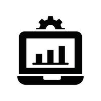 traitement des données vecteur glyphe icône cloud computing symbole eps 10 fichier