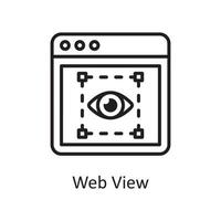 illustration de conception d'icône de contour de vecteur d'image web. symbole de conception et de développement sur fond blanc fichier eps 10