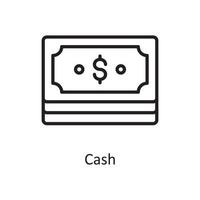 illustration de conception d'icône de contour de vecteur de trésorerie. symbole de gestion des affaires et des données sur fond blanc fichier eps 10