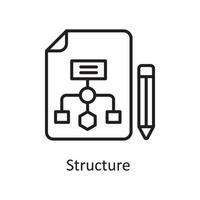 illustration de conception d'icône de contour de vecteur de structure. symbole de conception et de développement sur fond blanc fichier eps 10