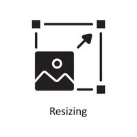 redimensionner l'illustration de conception d'icône solide vectorielle. symbole de conception et de développement sur fond blanc fichier eps 10 vecteur