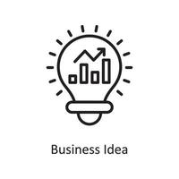 illustration de conception d'icône de contour de vecteur d'idée d'entreprise. symbole de gestion des affaires et des données sur fond blanc fichier eps 10