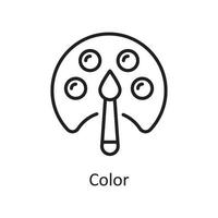 illustration de conception d'icône de contour de vecteur de couleur. symbole de conception et de développement sur fond blanc fichier eps 10