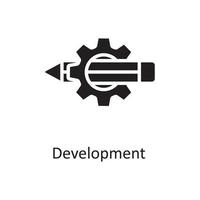 illustration de conception d'icône solide de vecteur de développement. symbole de conception et de développement sur fond blanc fichier eps 10