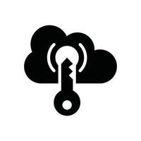 cloud access vecteur glyphe icône cloud computing symbole eps 10 fichier