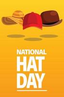 illustration vectorielle de la journée nationale du chapeau le 15 janvier, vecteur