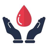 icônes plates de don de sang vecteur