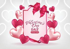 fond de bannière de site web de vente saint valentin vecteur