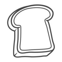 illustration de contour de vecteur de pain