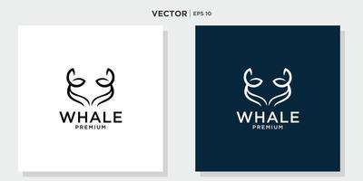 conception d'icône de logo de baleine. élément de modèle de conception graphique vectoriel