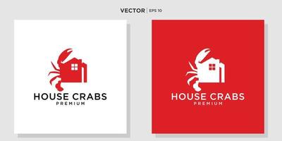 modèle de conception de logo de restaurant de fruits de mer. illustration vectorielle de crabe. vecteur