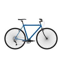 vecteur de vélo, illustration de vélo de gravier de couleur bleue, isolé sur fond blanc