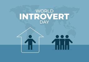 fond de la journée mondiale des introvertis célébré le 2 janvier. vecteur