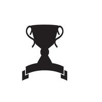 modèle vectoriel de trophée silhouette noire logo
