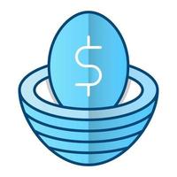 icône d'oeuf d'argent, adaptée à un large éventail de projets créatifs numériques. heureux de créer. vecteur
