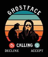 tshirt ghostface appelant vecteur