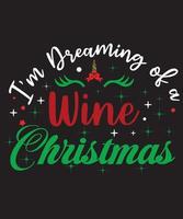 je rêve d'un Noël de vin vecteur