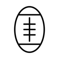 ligne d'icône de ballon de football américain isolée sur fond blanc. icône noire plate mince sur le style de contour moderne. symbole linéaire et trait modifiable. illustration vectorielle de trait parfait simple et pixel. vecteur