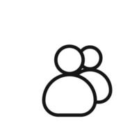 icône de ligne amis isolé sur fond blanc. icône noire plate mince sur le style de contour moderne. symbole linéaire et trait modifiable. illustration vectorielle de trait parfait simple et pixel. vecteur