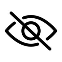 ligne d'icône yeux fermés isolée sur fond blanc. icône noire plate mince sur le style de contour moderne. symbole linéaire et trait modifiable. illustration vectorielle de trait parfait simple et pixel. vecteur